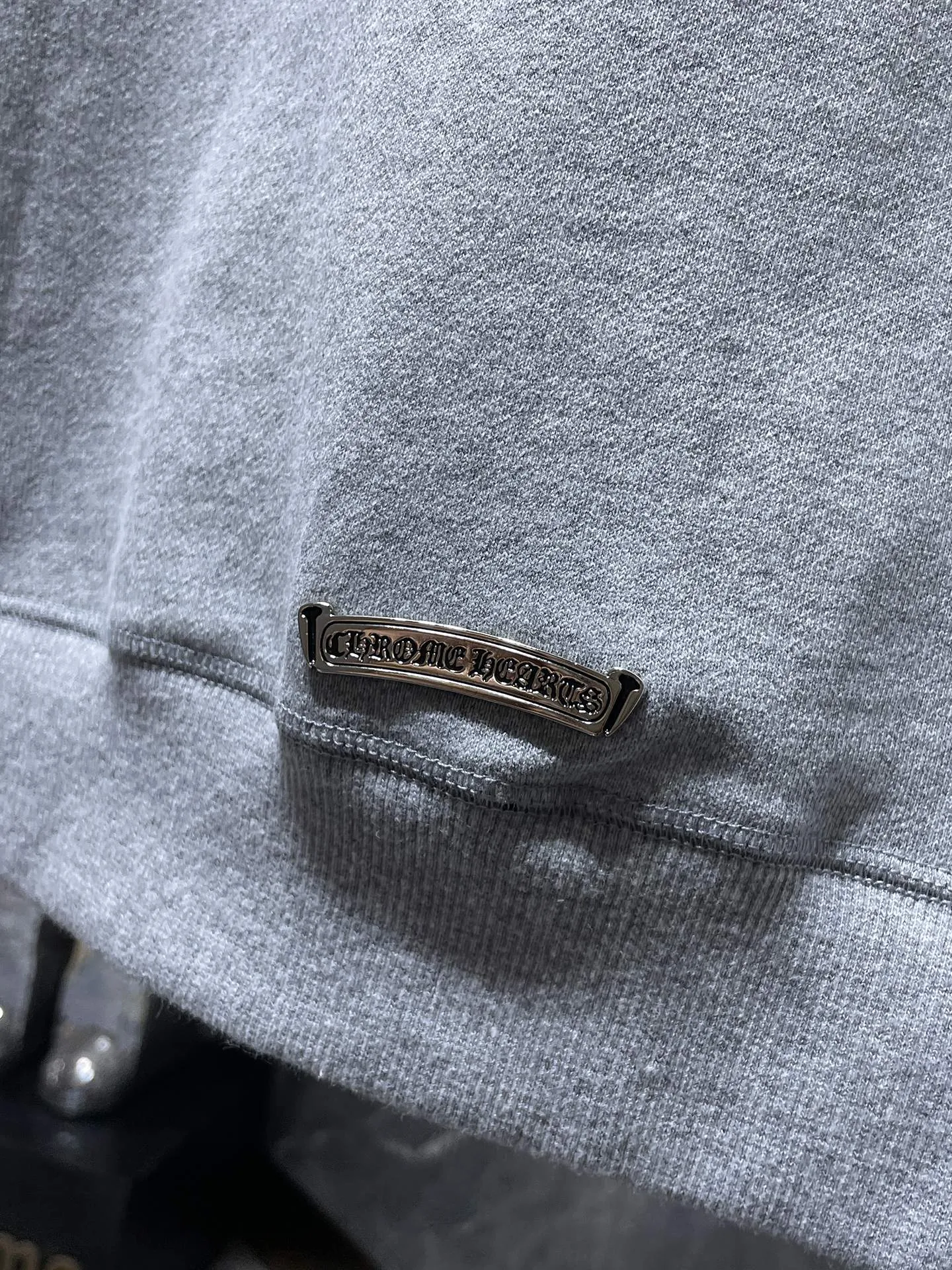 P260 Chrome Hearts counter synchronization ❤️ Same style as Tony Leung ❤️ Chrome patchwork leather cross long-sleeved zipper sweatshirt Improved customized version 1:1 high-weight high-quality fabric Recommended color: black gray Size: S, M, L, XL
